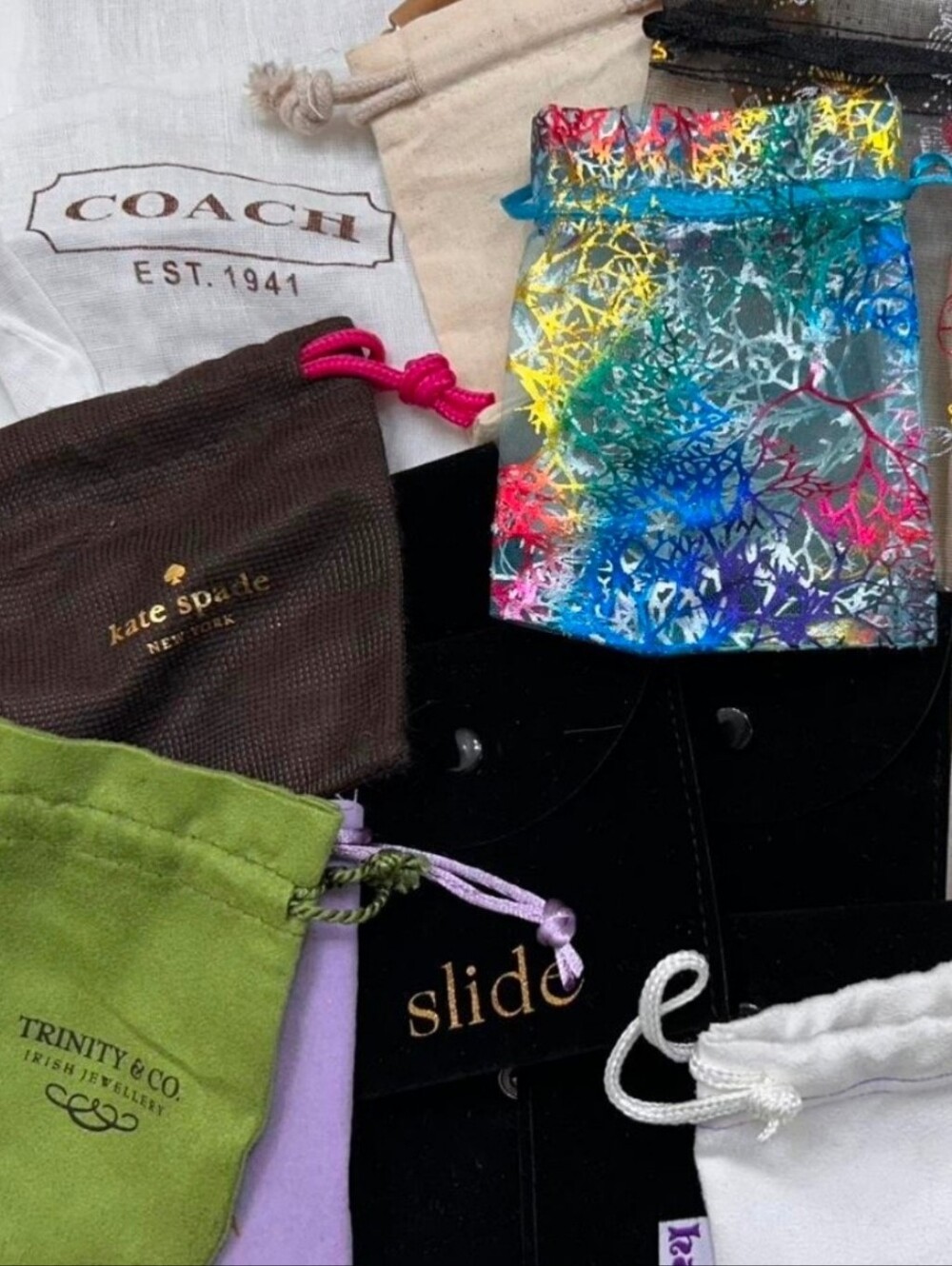 20+ Bundle Of Name Brand Dust Bag Lot, Mixed